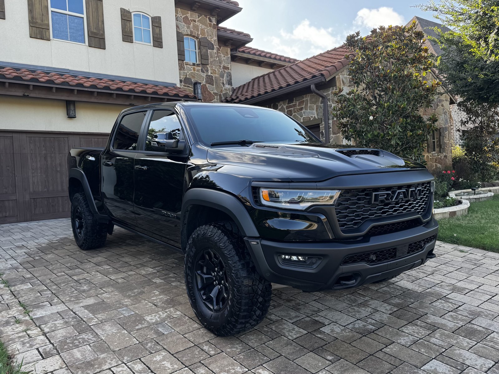 Black Ram TRX truck with a glossy finish after detailing